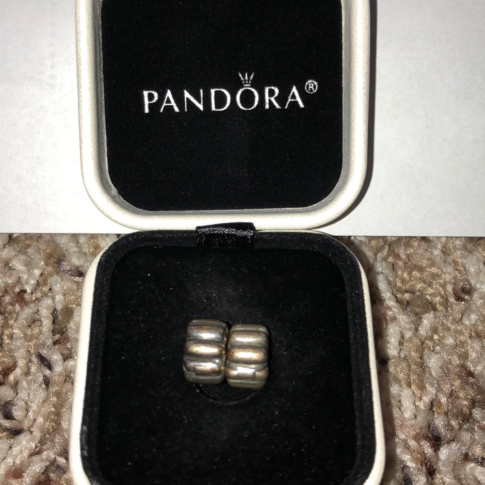 2 silver pandora clips